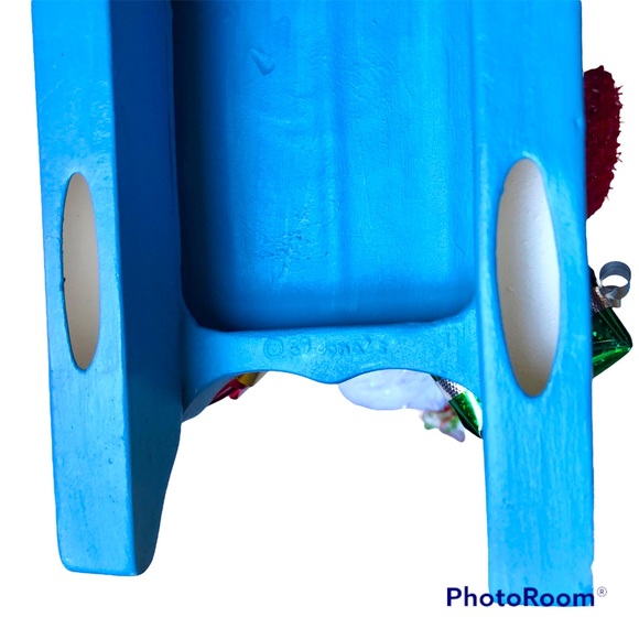 VINTAGE Wooden Sleigh Snowman Bear Christmas Theme Table Decor 9” x 6” x 7” tall - Picture 8 of 16